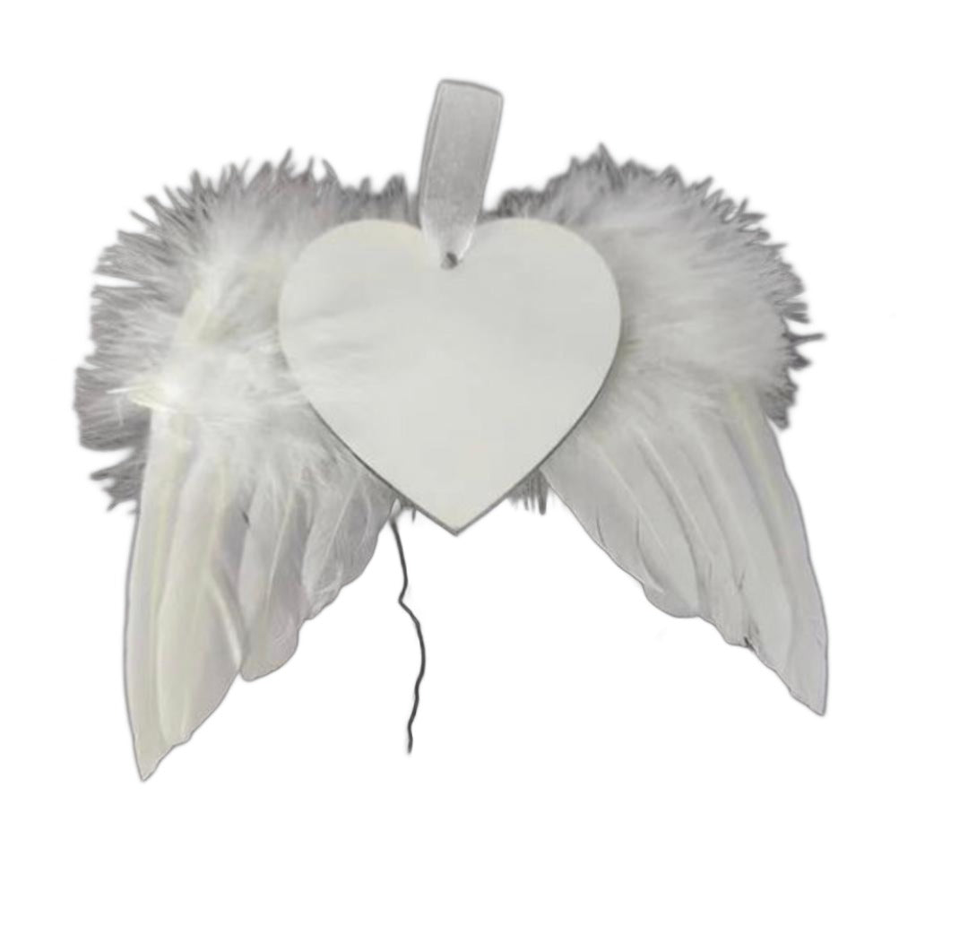 4 Picture Angel Wing Sublimation Necklace