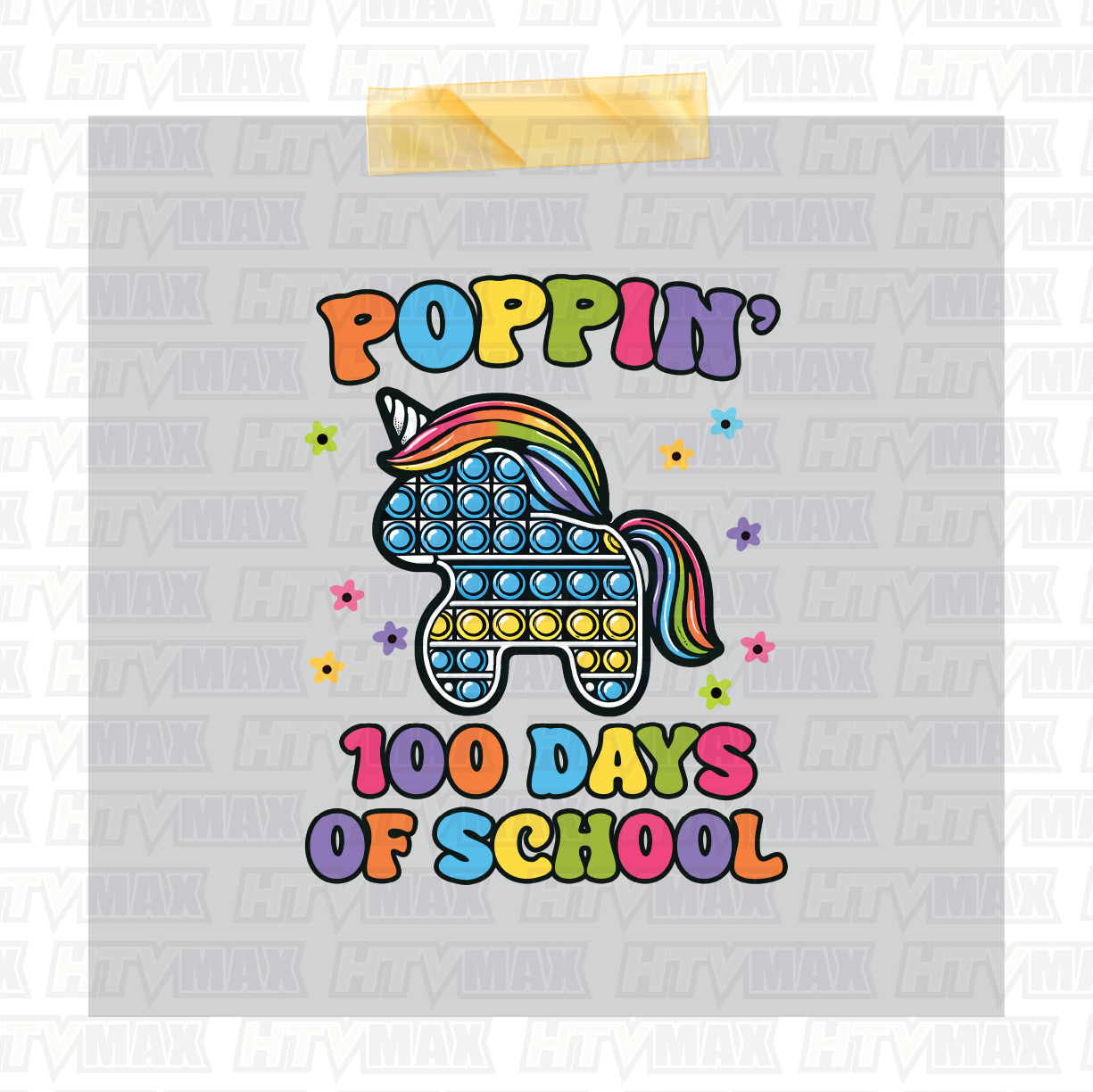 100 Days of School DTF Prints - Poppin' 100 Days Of School