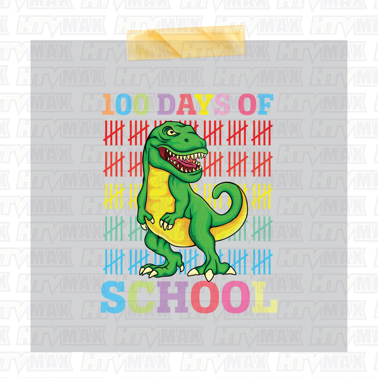 100 Days of School DTF Prints - 100 Days Of Dino