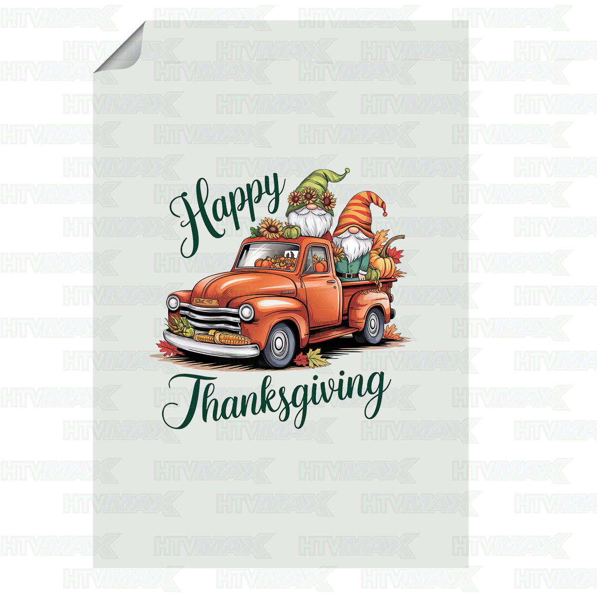 Thanksgiving DTF Prints - Gnome Truck 2