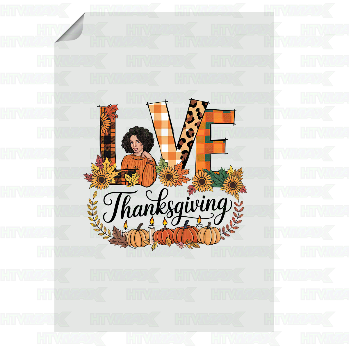 Thanksgiving DTF Prints - LOVE Thanksgiving