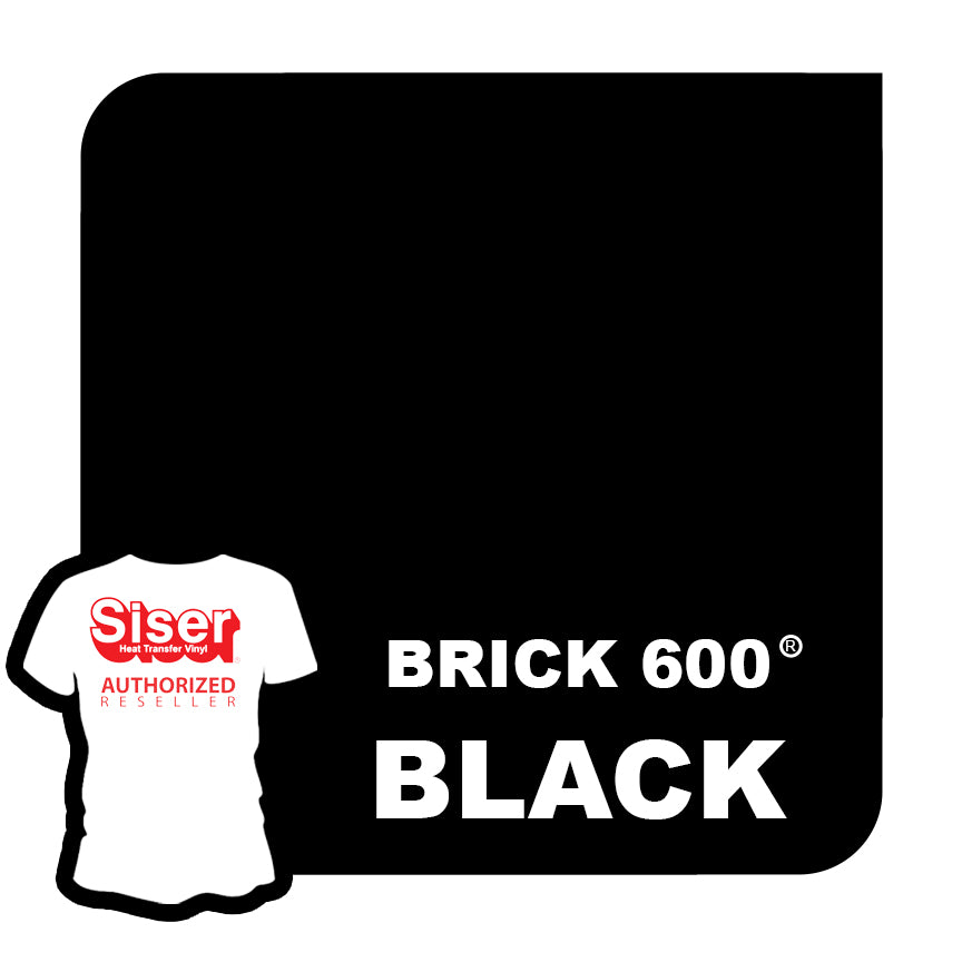 Siser Brick 600 Heat Transfer Vinyl, 20 x 12” Sheet (Black) - Compatible  with Siser Romeo/Juliet & Other Professional or Craft Cutters - 3D HTV 
