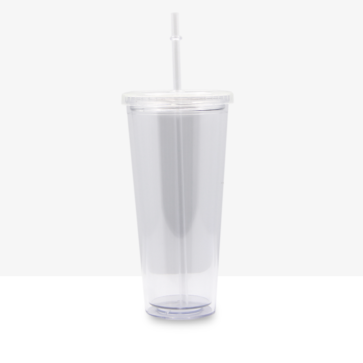 Double Wall Acrylic Tumbler with Straw (20 Oz.)